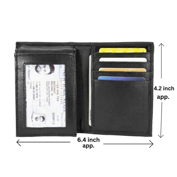 Bifold Leather Wallet for Men - Picture 1 of 10